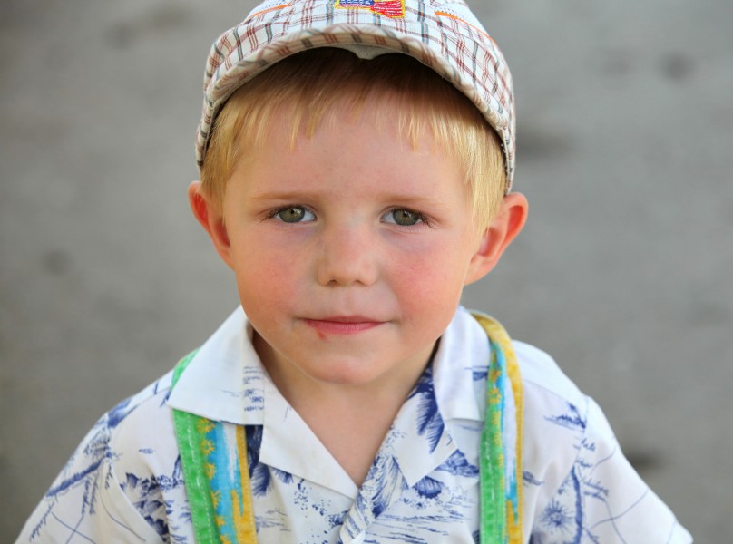 a young Catholic boy photographed in July 2013