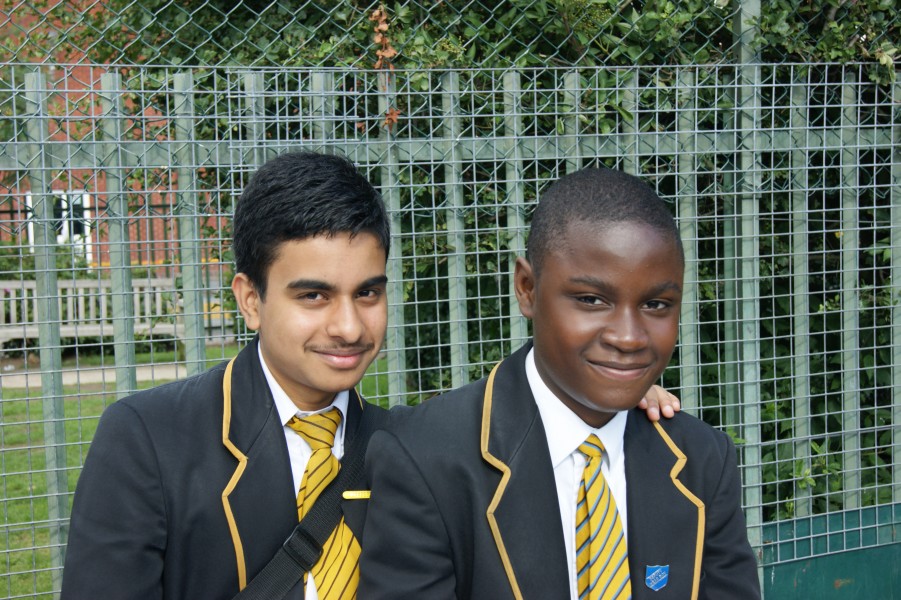 Senior students of St. Bonaventure's Roman Catholic Comprehensive School