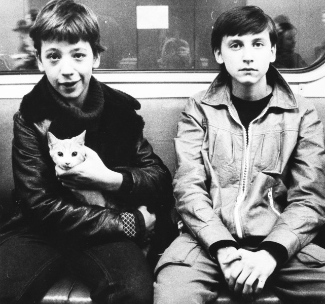 Subway, boys, cat Fortepan 74536