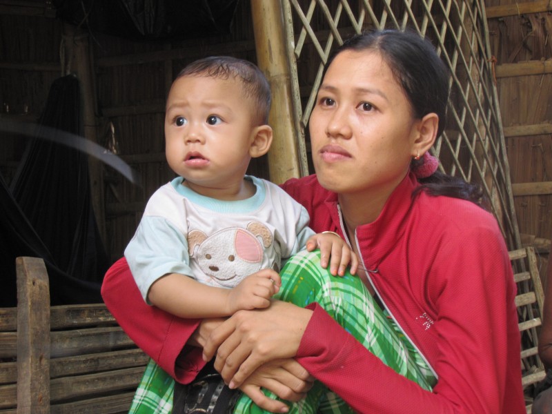 Vietnamese mother and son