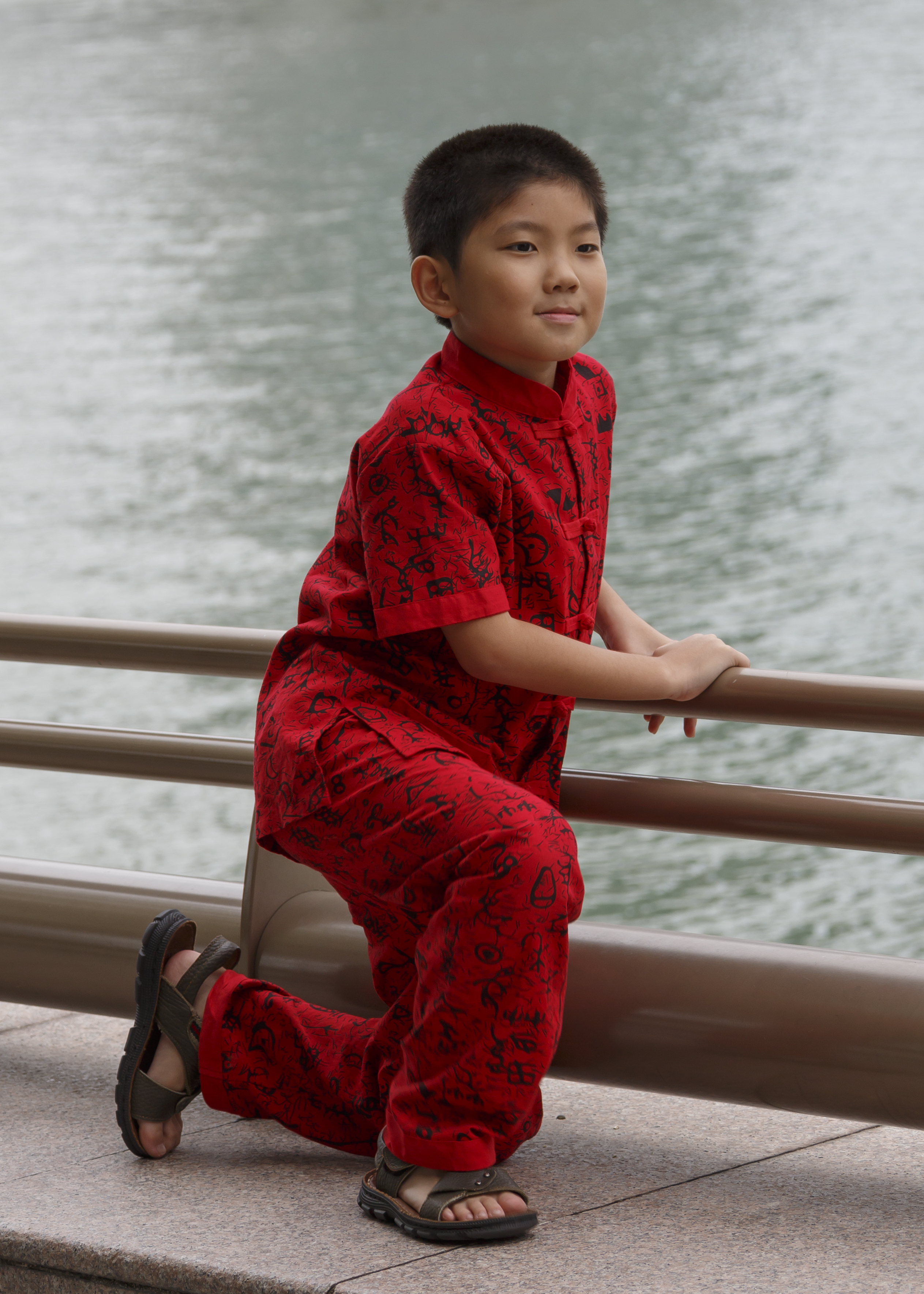 Singapore Boy-with-red-clothes-during-Chinese-New-Year-2015-01