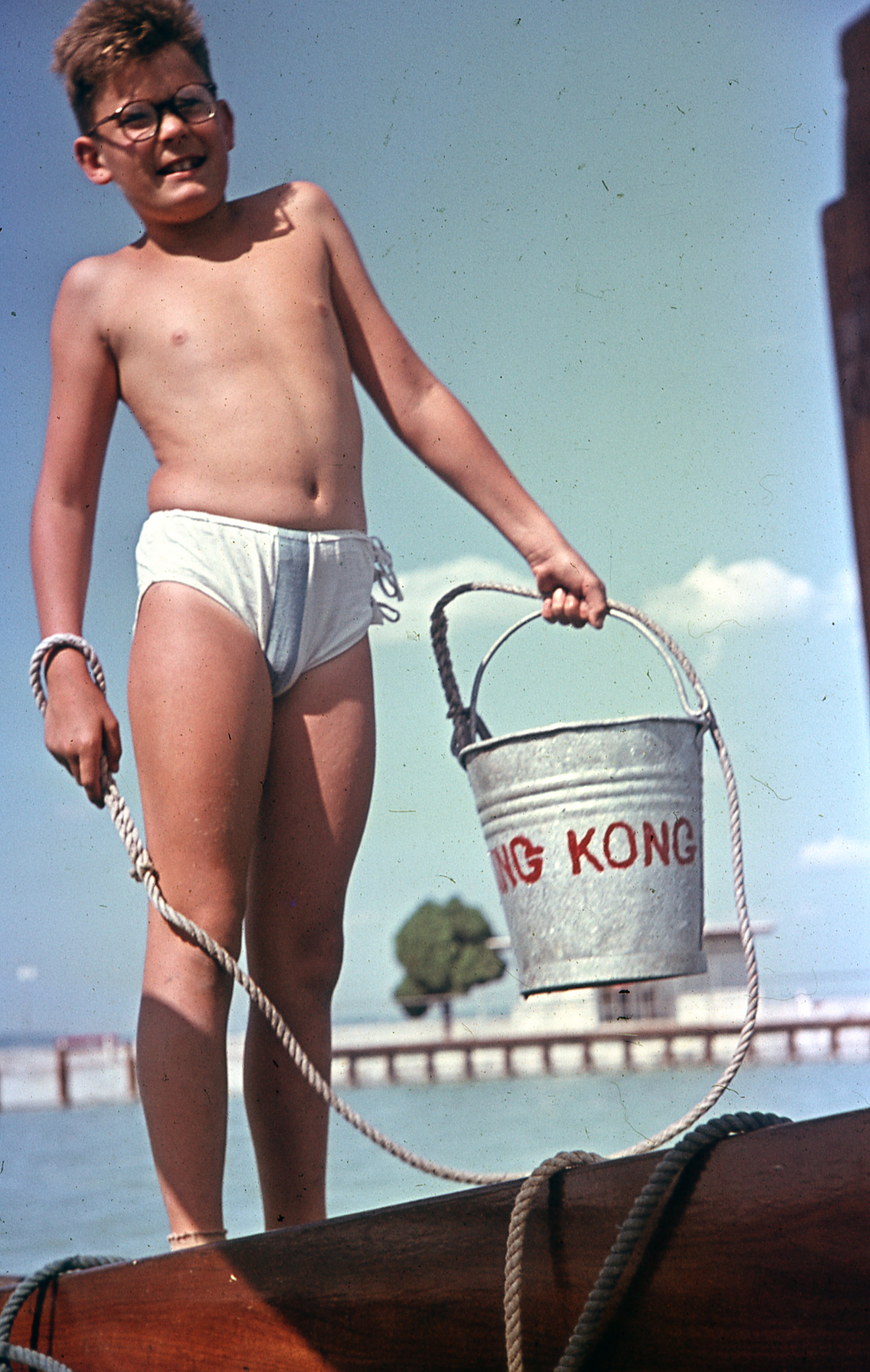 Balatonon egy 50-es cirkálóval. Fortepan 25780