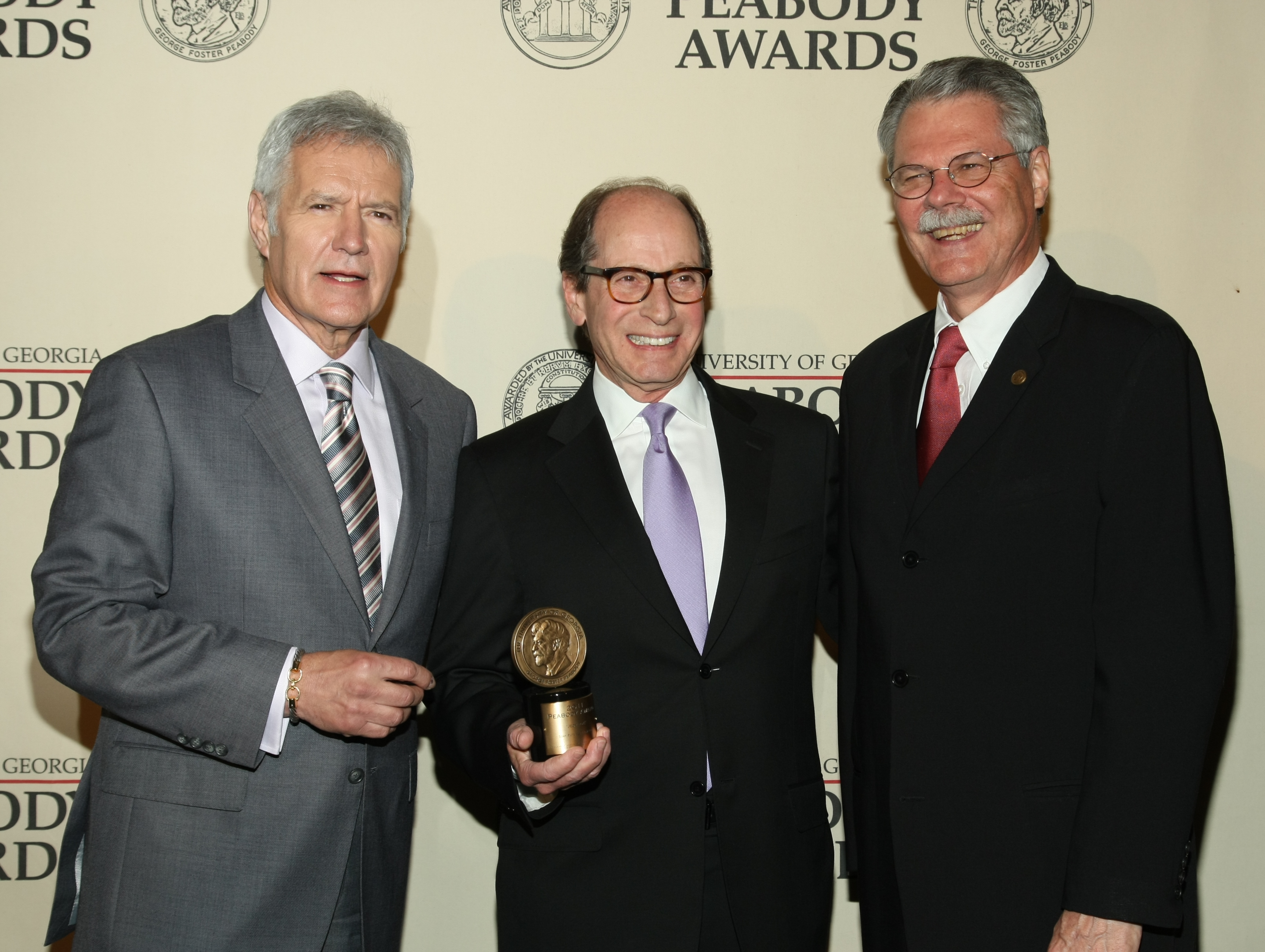 Alex Trebek, Harry Friedman and Horace Newcomb at 2012 Peabody Awards