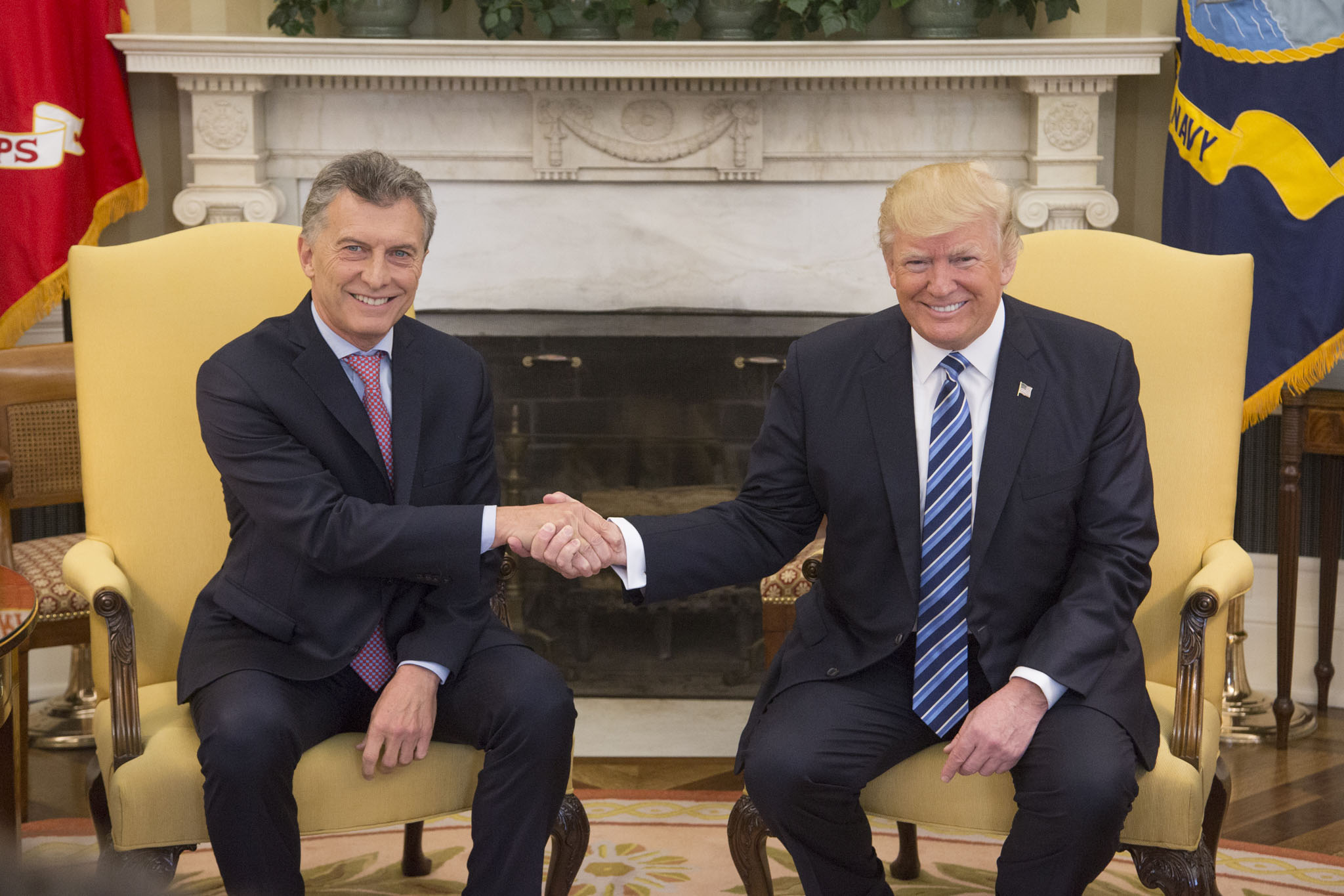 Donald Trump and Mauricio Macri in the Oval Office, April 27, 2017