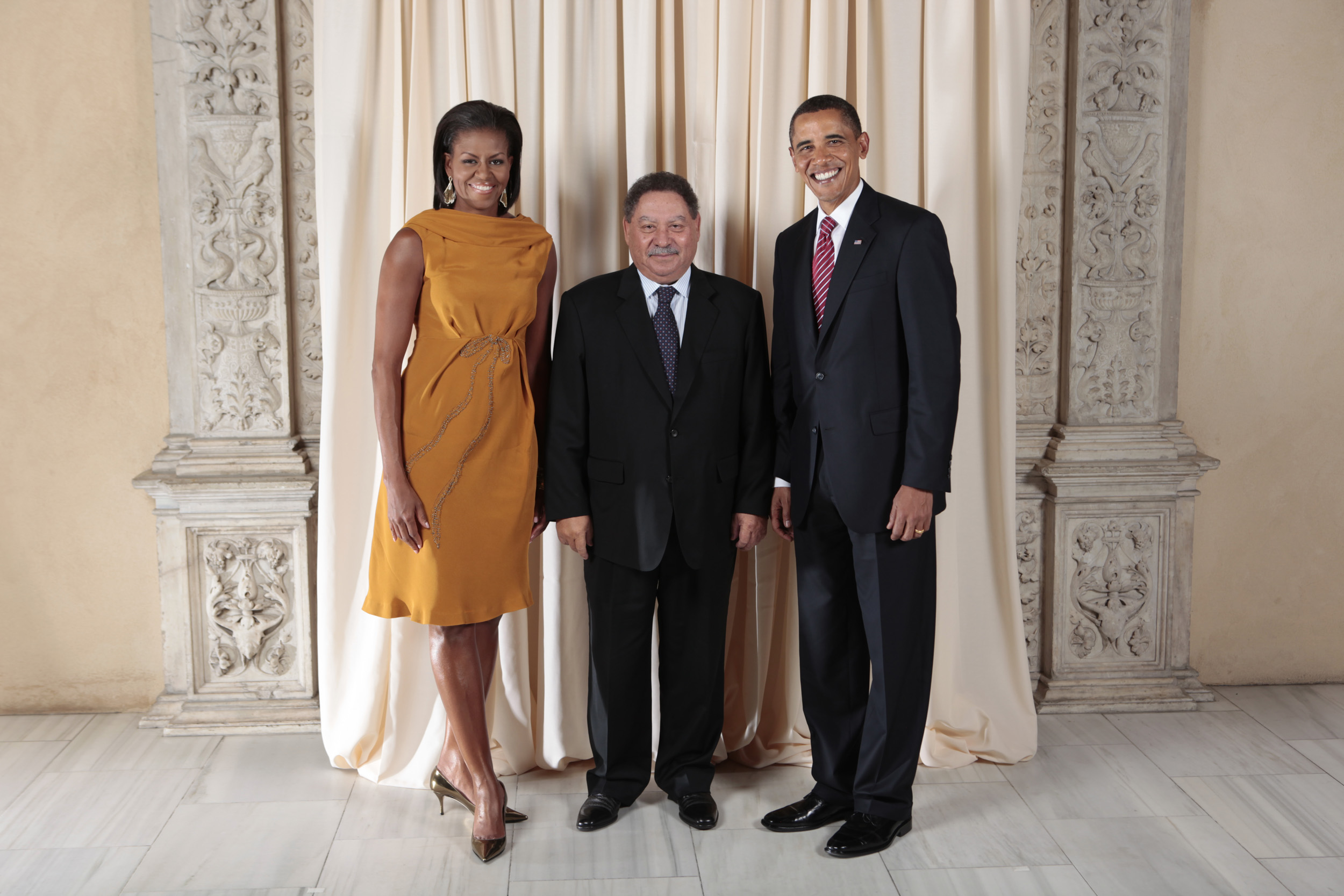 Fradique Bandeira Melo de Menezes with Obamas