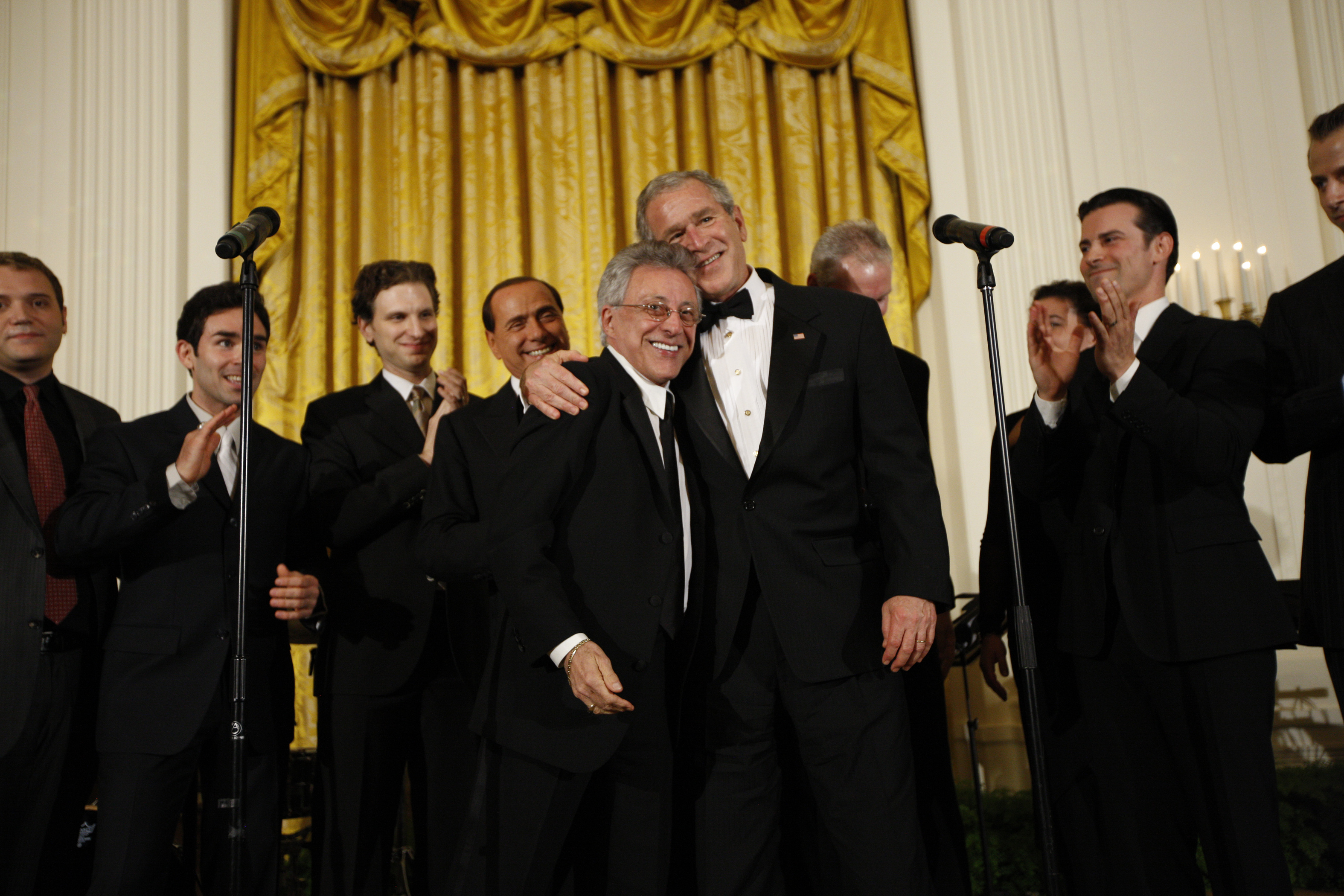 Frankie Valli and George W. Bush