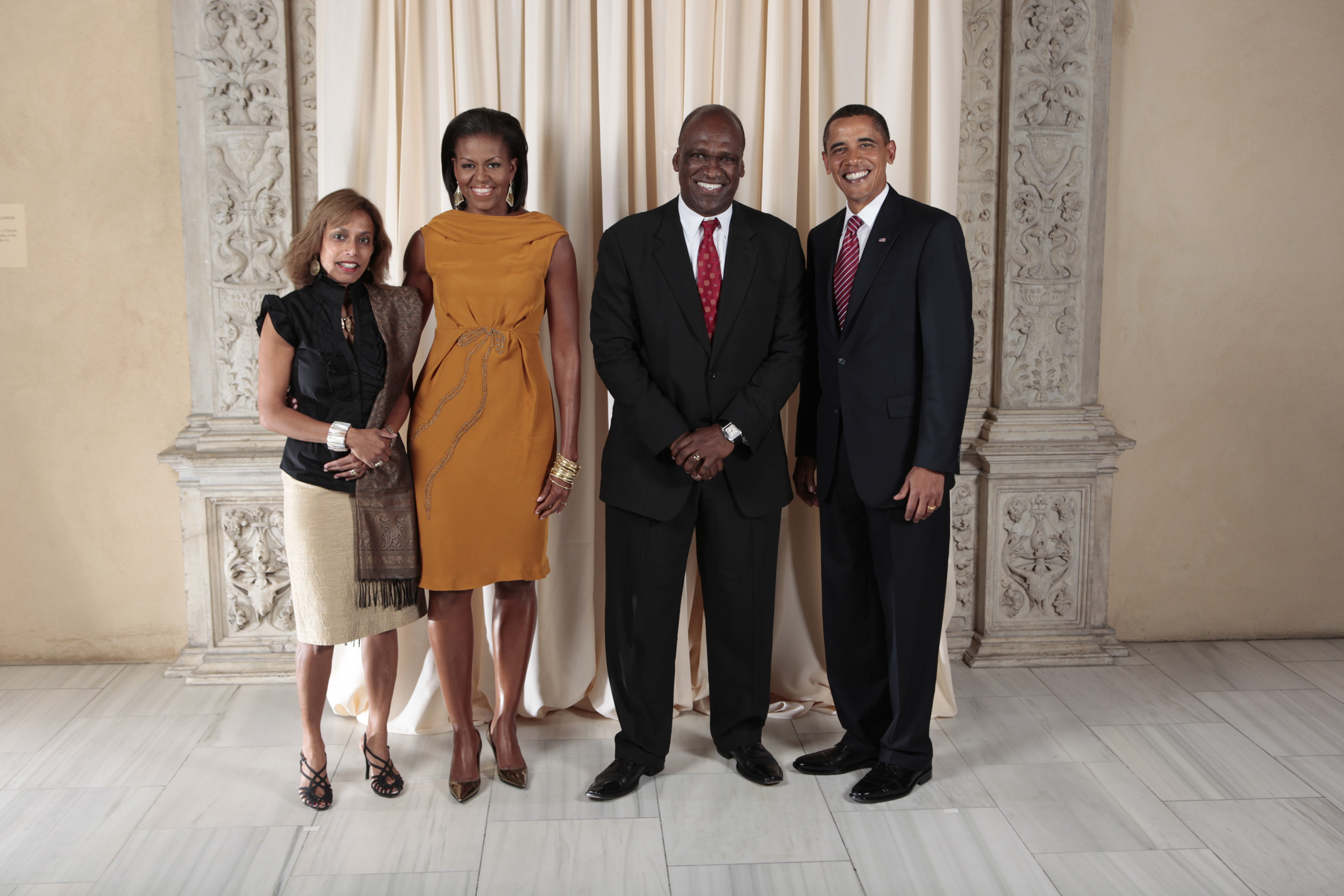John William Ashe with Obamas