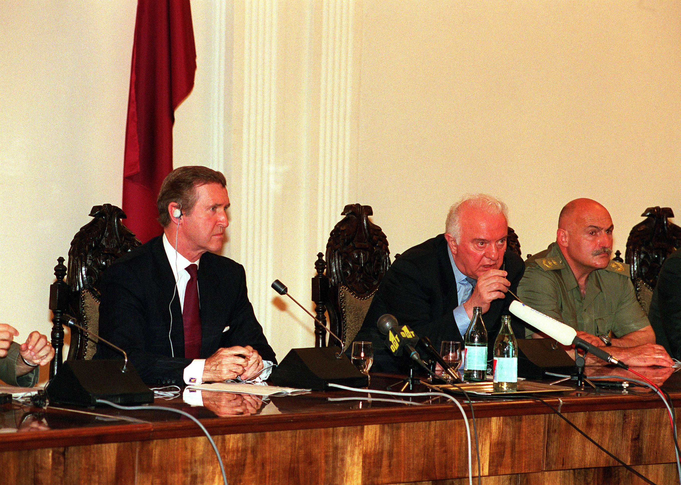 Joint press briefing with William Cohen, Eduard Shevardnadze and David Tevzadze (Krtsanisi, August 1, 1999)