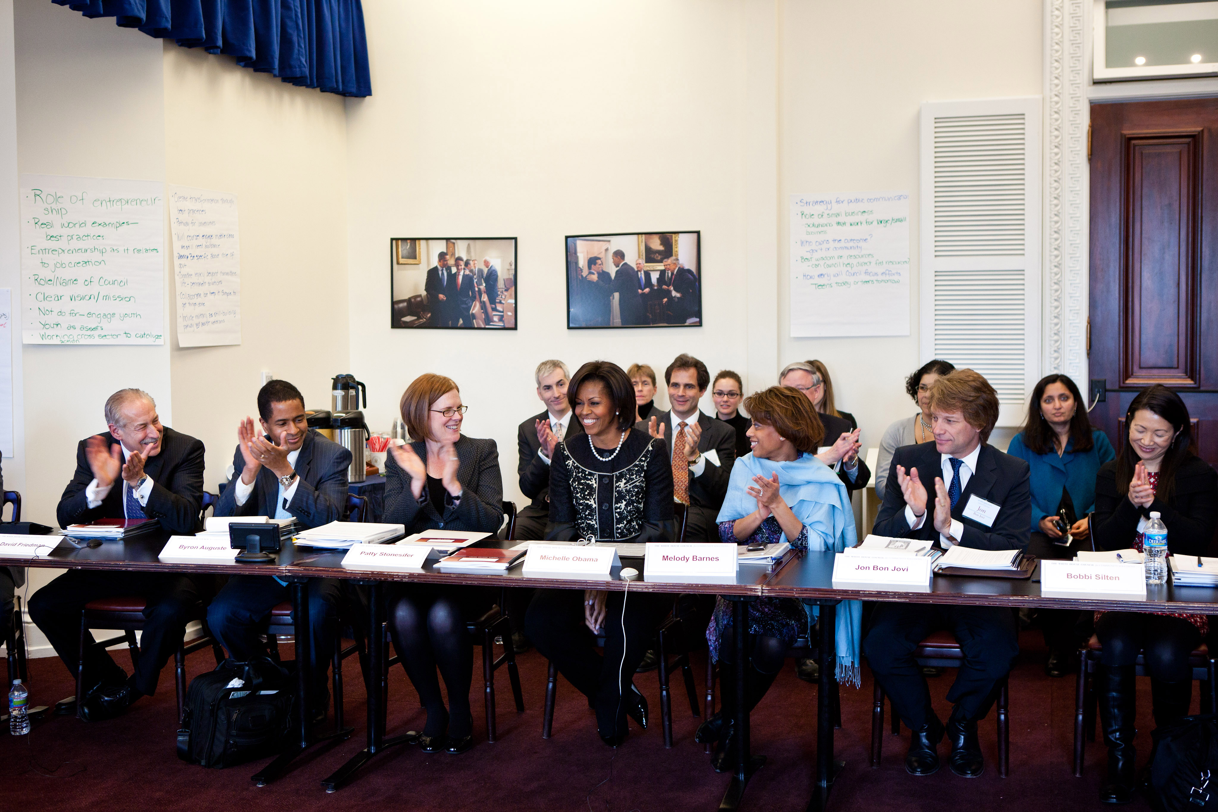 Michelle Obama and Melody Barnes, 2011