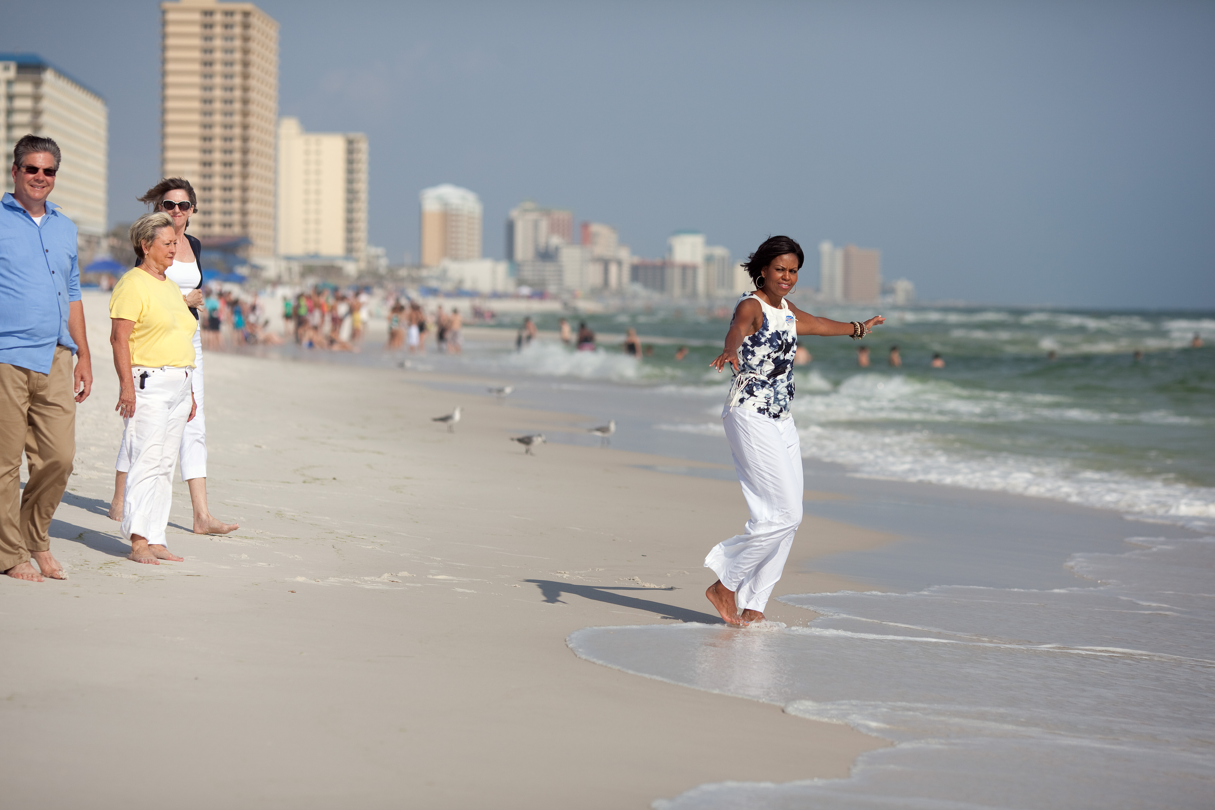 Michelle Obama visits Panama City Beach, Fla., July 12, 2010