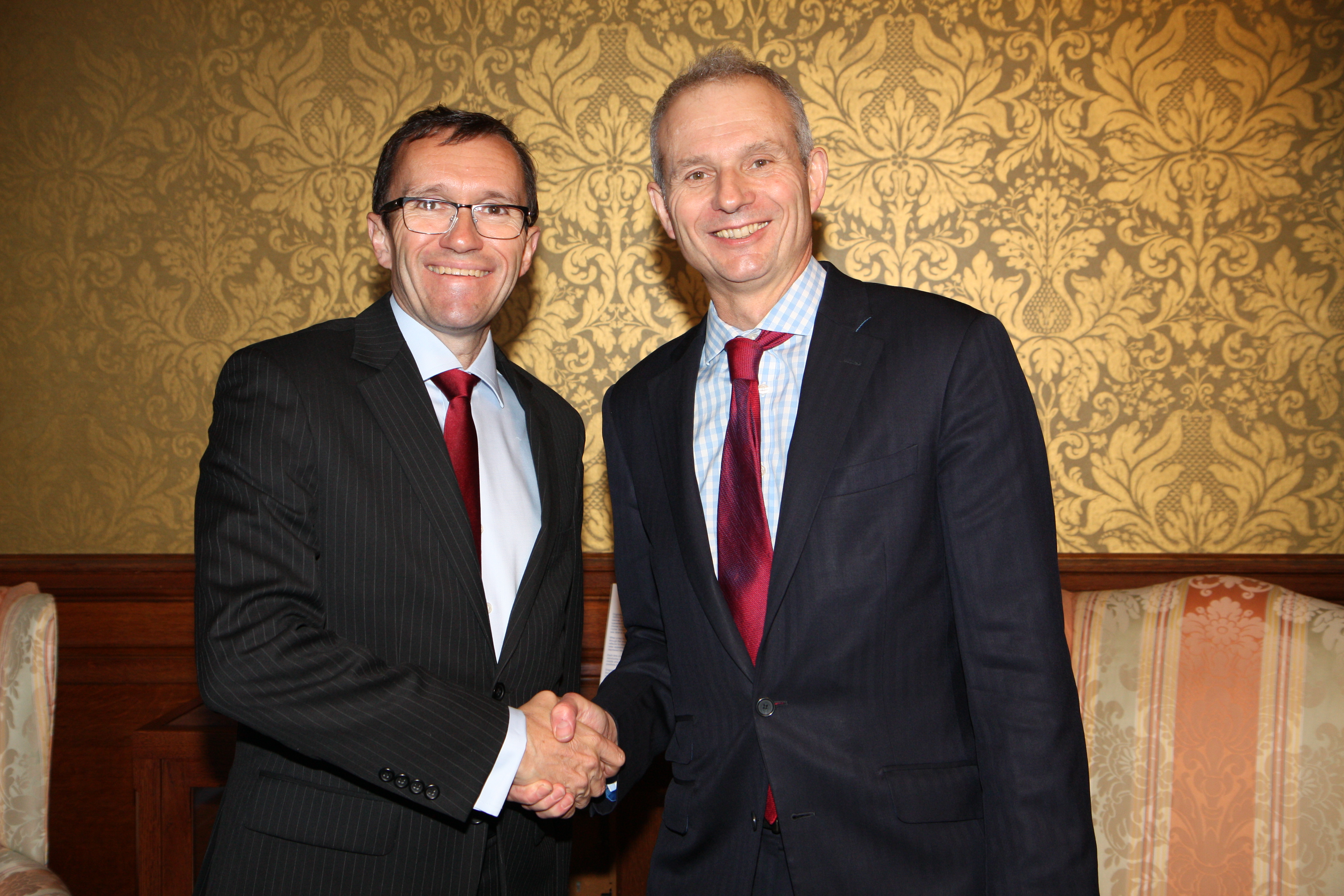 Minister for Europe David Lidington meeting Espen Eide, UN Secretary-General's Special Adviser on Cyprus in London, 15 January 2015. (16259500846)