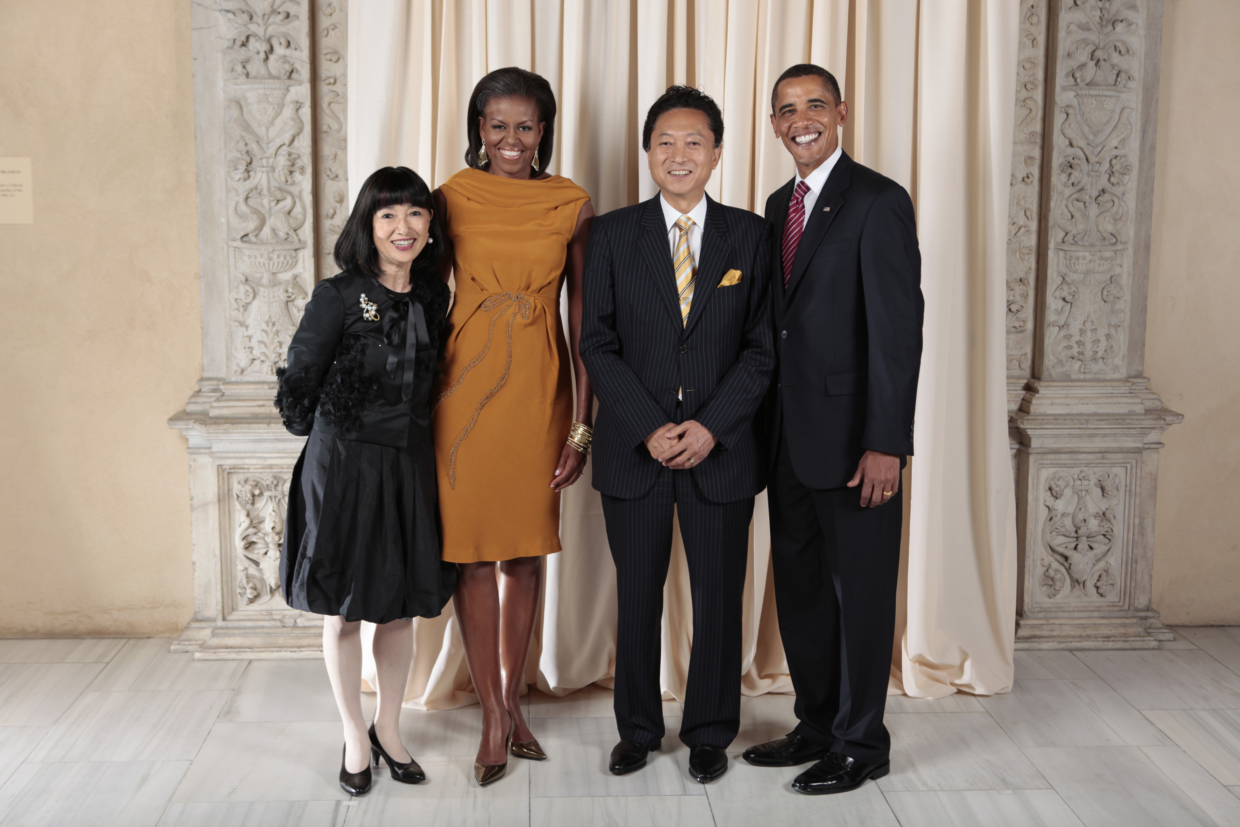 Miyuki Hatoyama Michelle Obama Yukio Hatoyama and Barack Obama 20090923