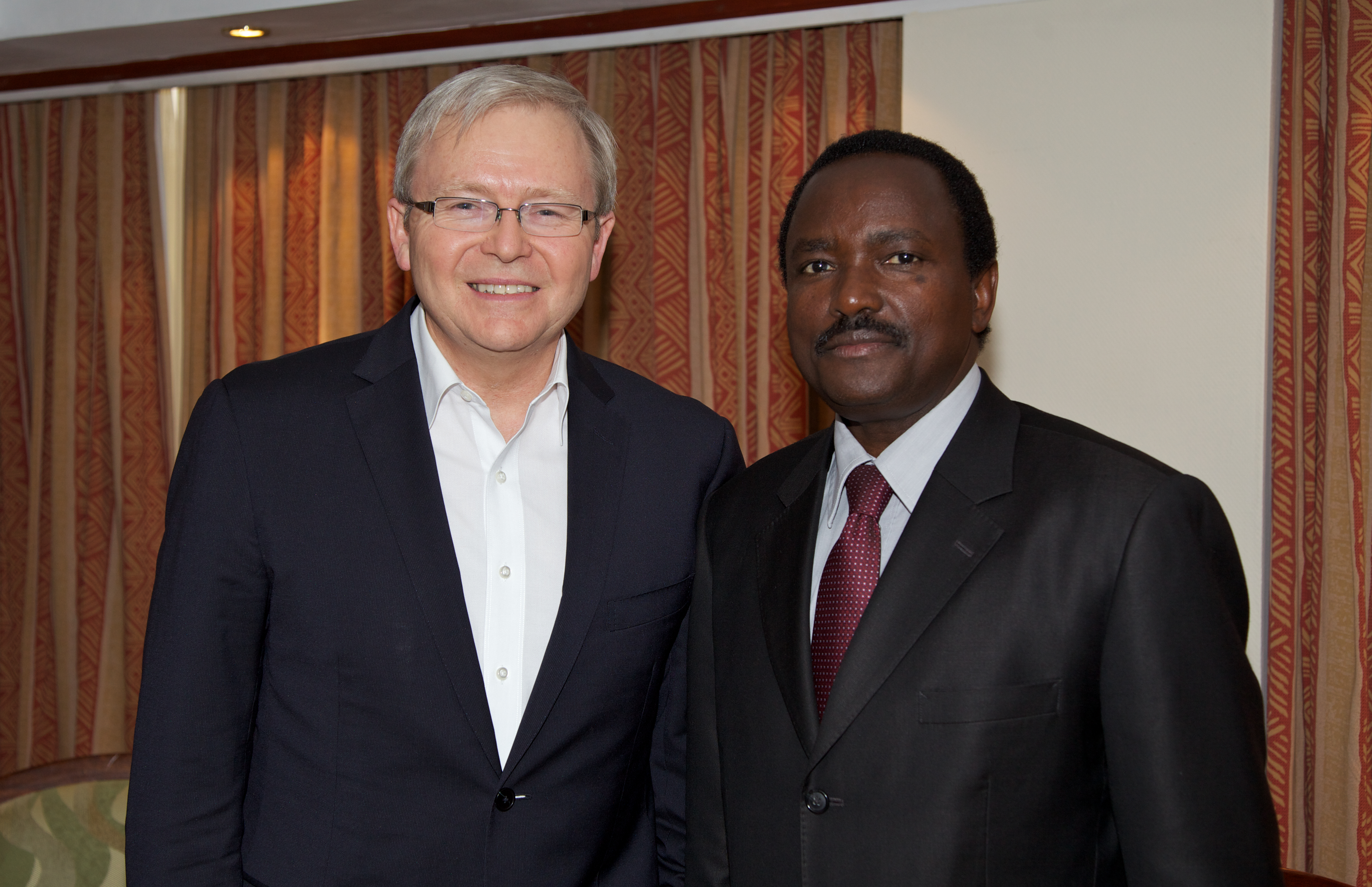 Mr Rudd with Kenyan Vice President Hon Stephen Musyoka. (10699258595)