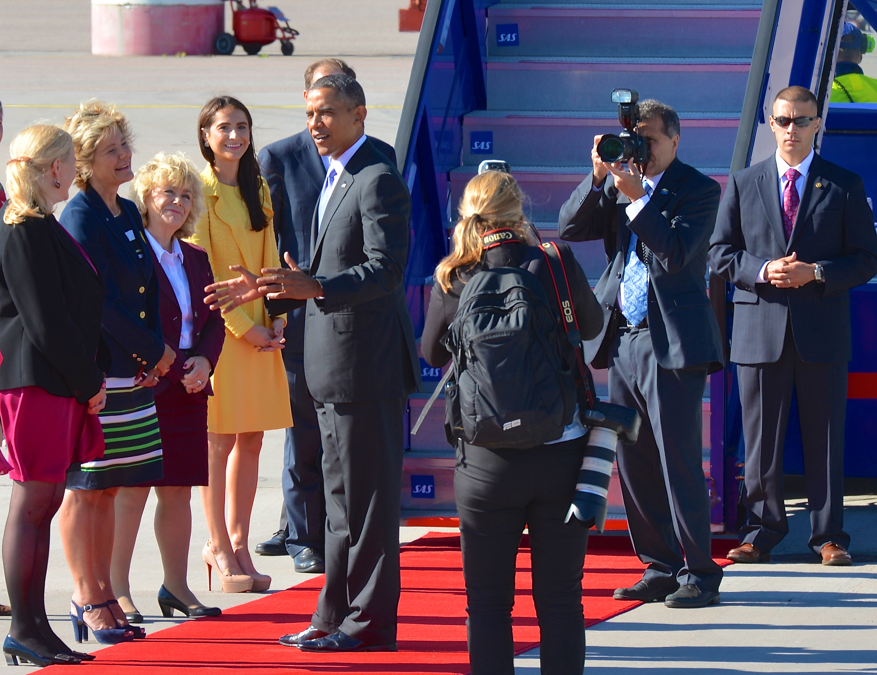 President Barack Obama lämnar Sverige 01