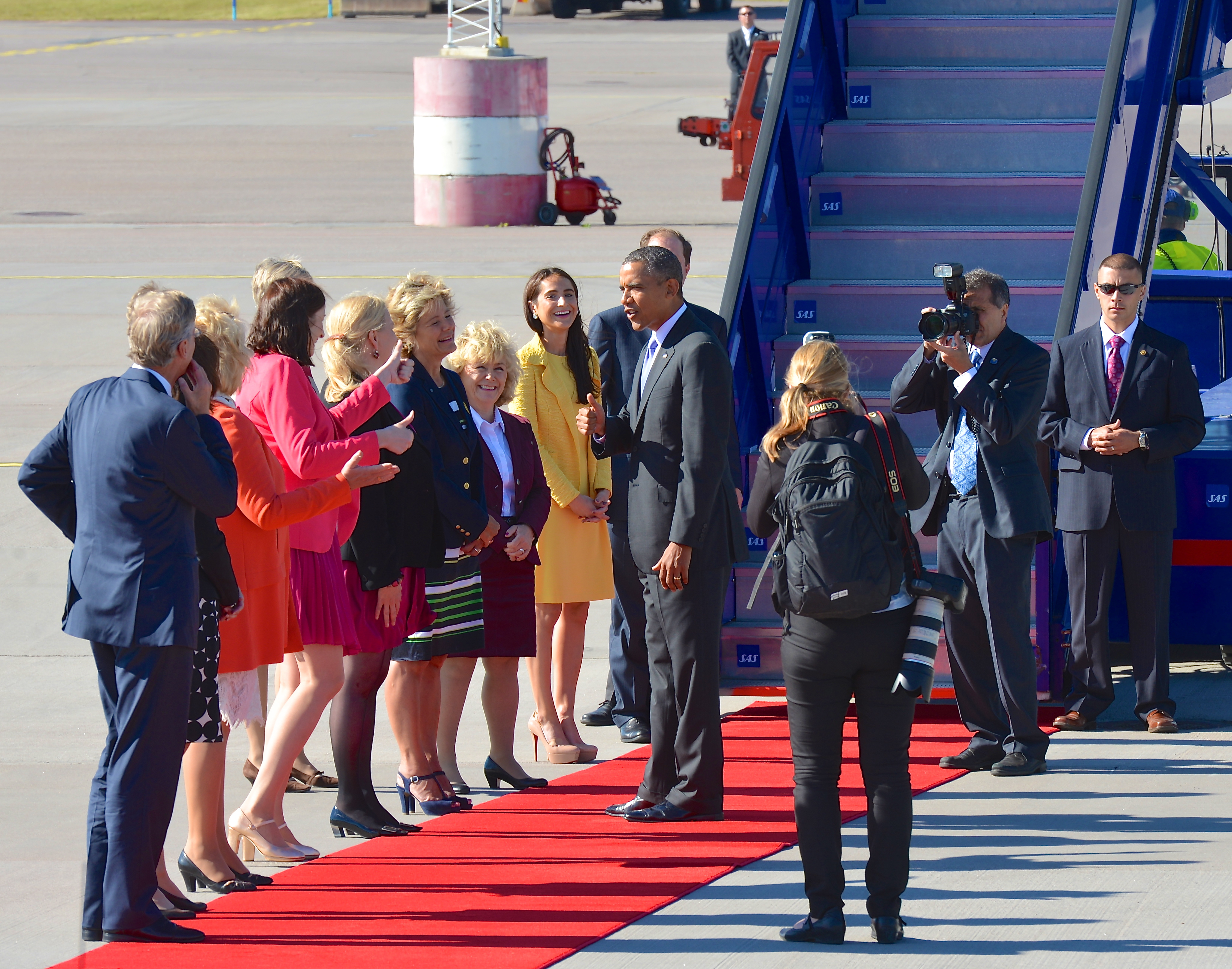 President Barack Obama lämnar Sverige 02