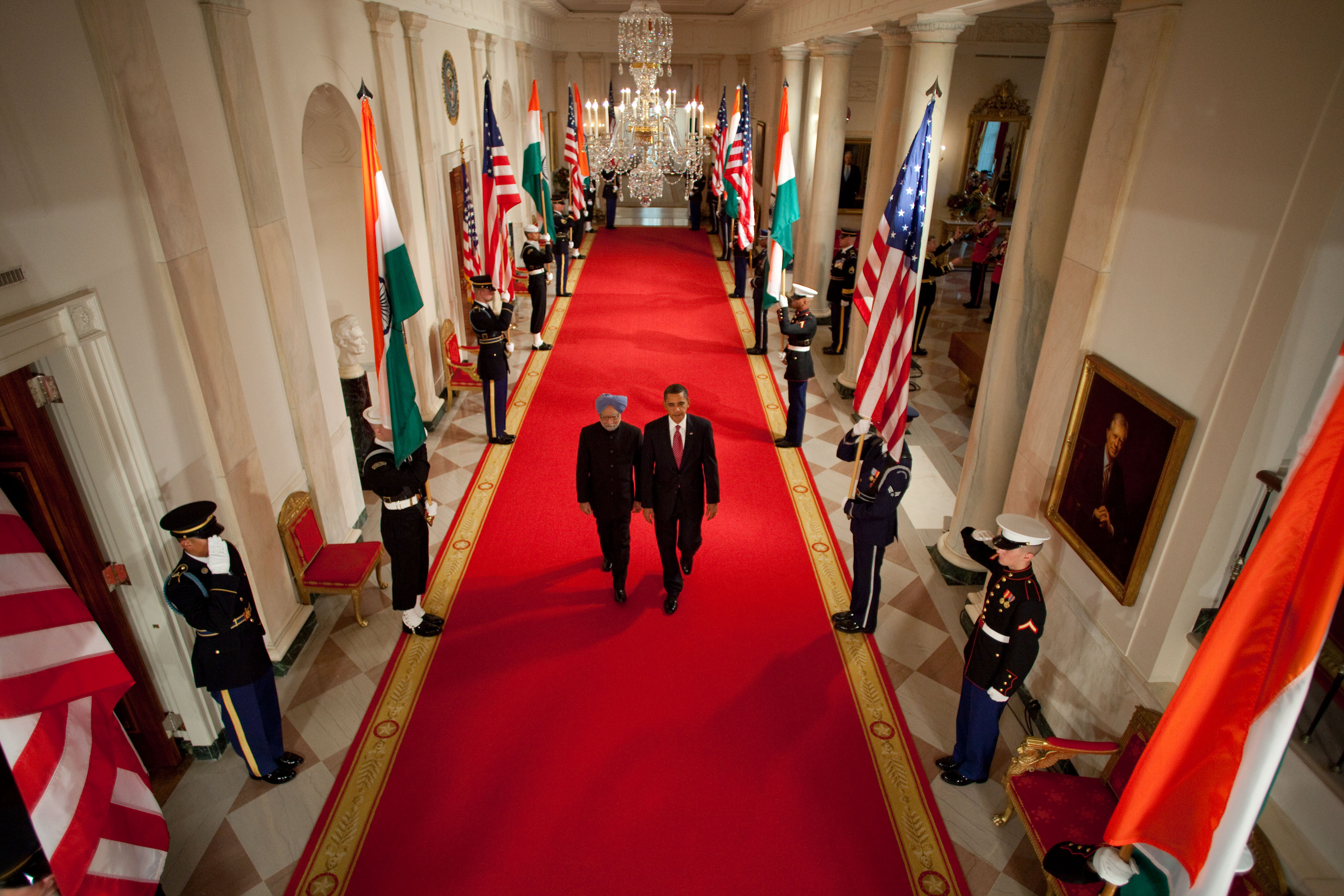 President Barack Obama meets with Prime Minister Manmohan Singh