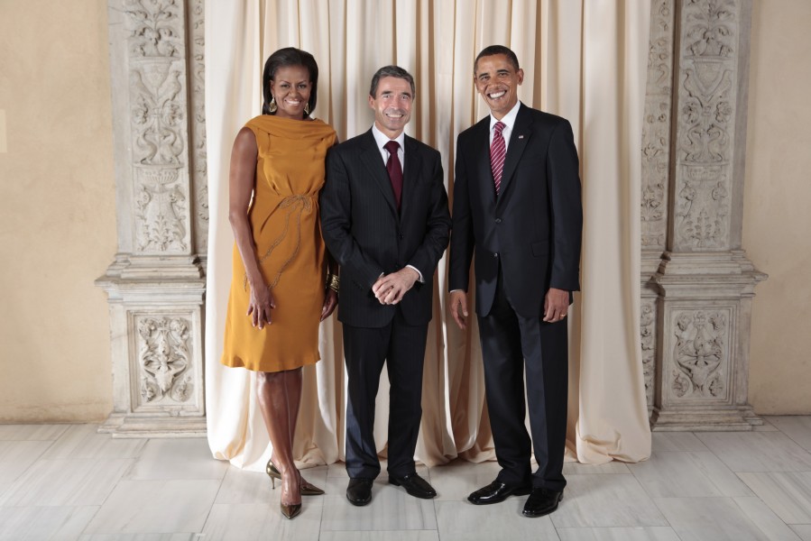 Anders Fogh Rasmussen with Obamas