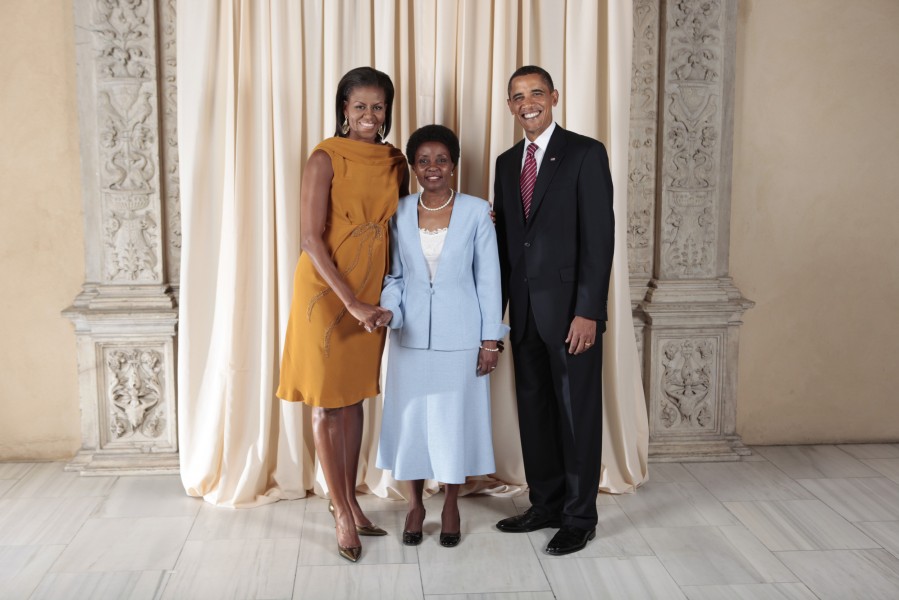Asha-Rose Mtengeti Migiro with Obamas