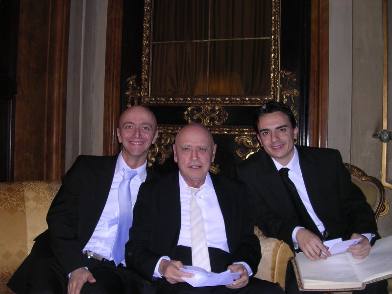 Casadei Turroni after a concert at Lyceum in Florence, Italy.