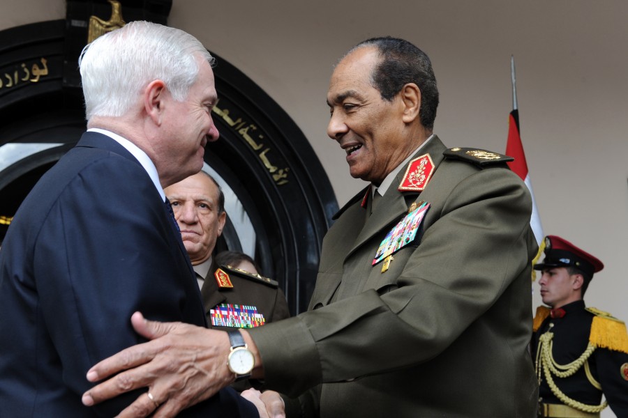 Defense.gov News Photo 110324-D-XH843-007 - Secretary of Defense Robert M. Gates meets with Head of Supreme Military Council and Egyptian Defense Minister Mohamed Hussein Tantawi in Cairo