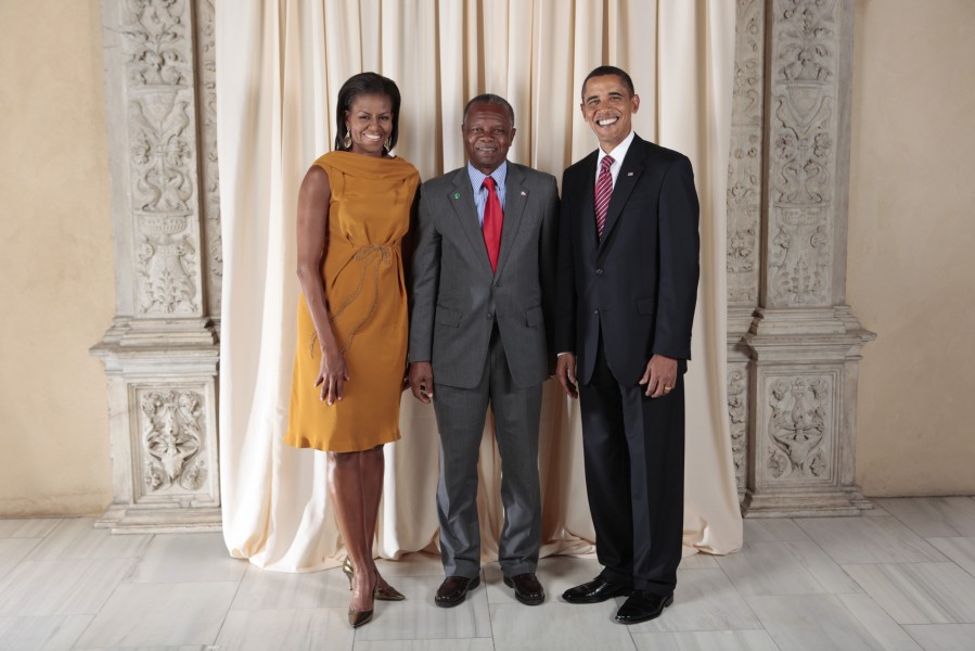Earl Deveaux with Obamas