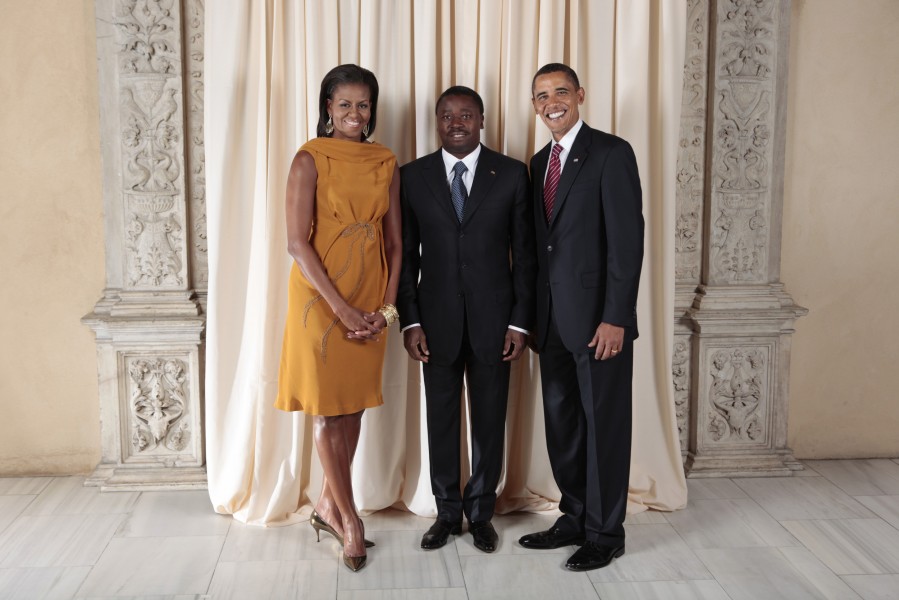 Faure Gnassingbe with Obamas