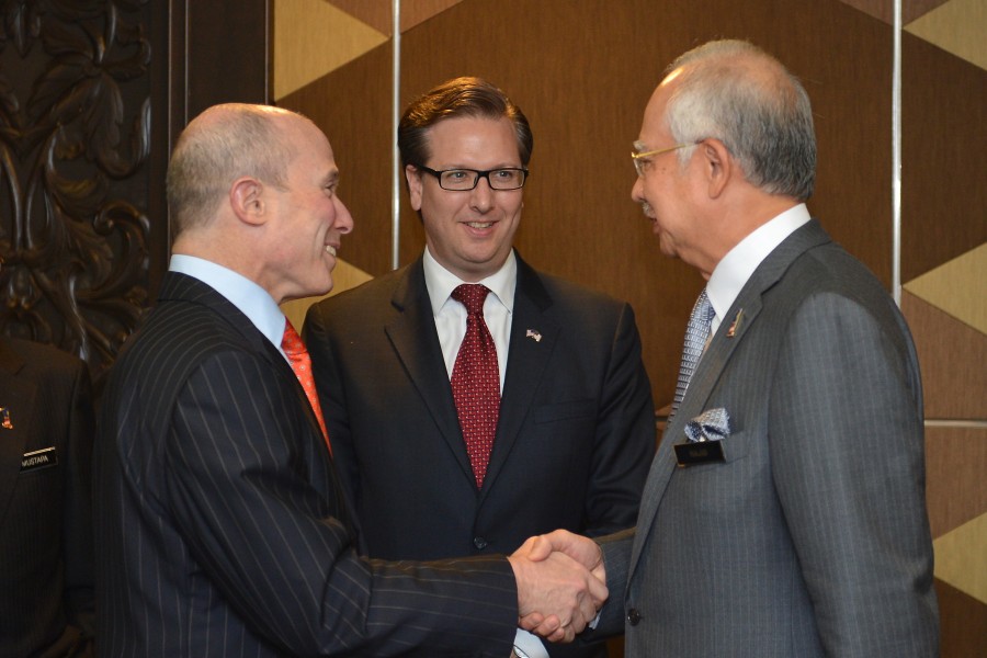 From Left to Right - Evan Greenberg, Alexander Feldman, Najib Razak