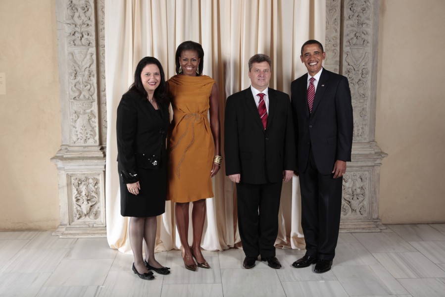 Gjorge Ivanov with Obamas