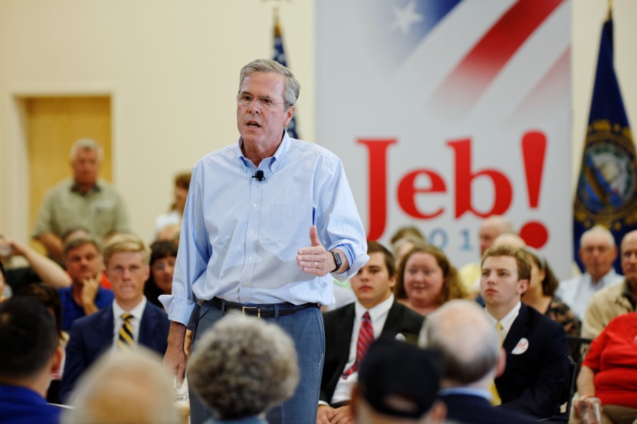 Governor of Florida Jeb Bush at TurboCam, Barrington, NH on August 24th by Michael Vadon