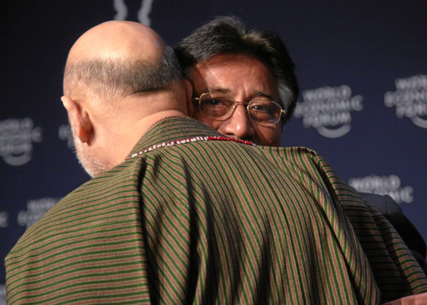 Hamid Karzai, Pervez Musharraf - World Economic Forum Annual Meeting Davos 2008