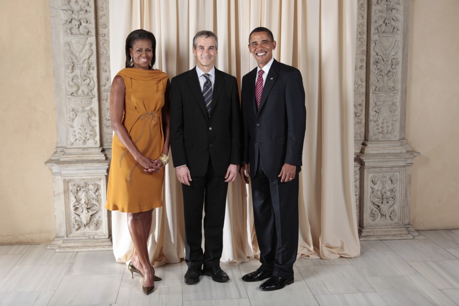 Jonas Gahr Store with Obamas