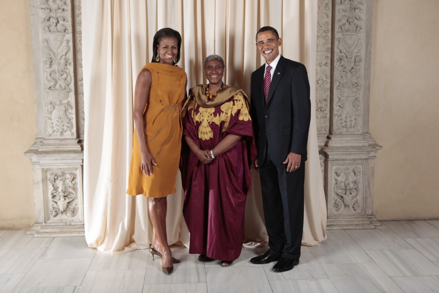 King-Akerele with Obamas
