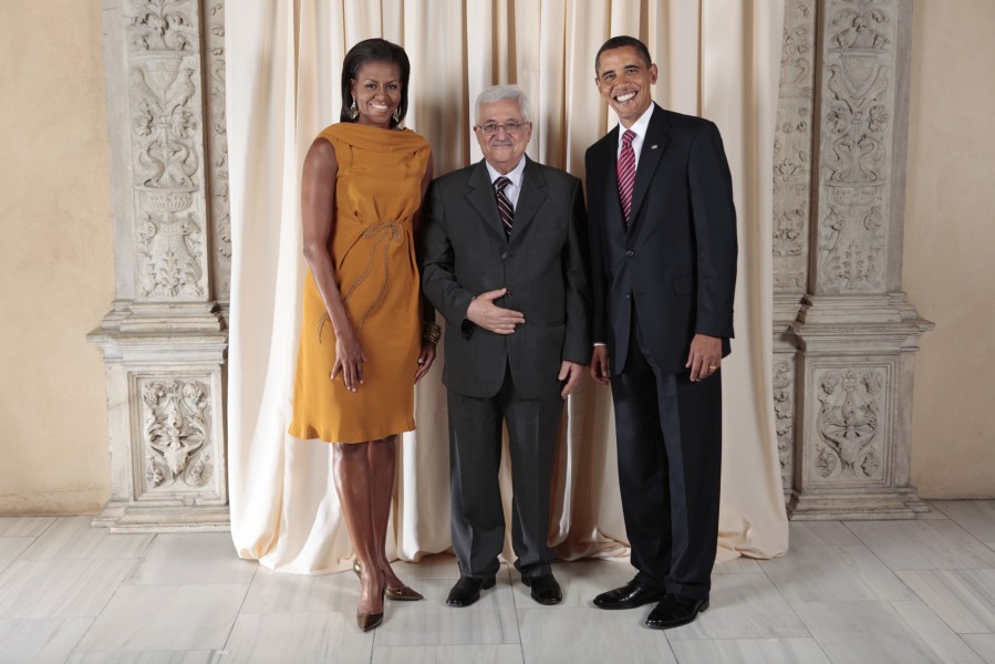 Mahmoud Abbas with Obamas
