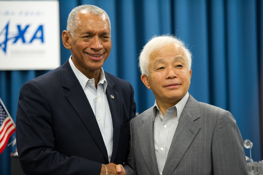NASA Administrator Bolden with JAXA President Okumura in Tokyo (9815175723)
