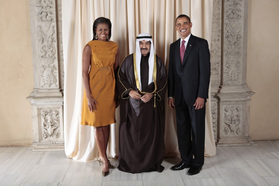 Nasser Mohammed Al-Ahmed Al-Sabah with Obamas