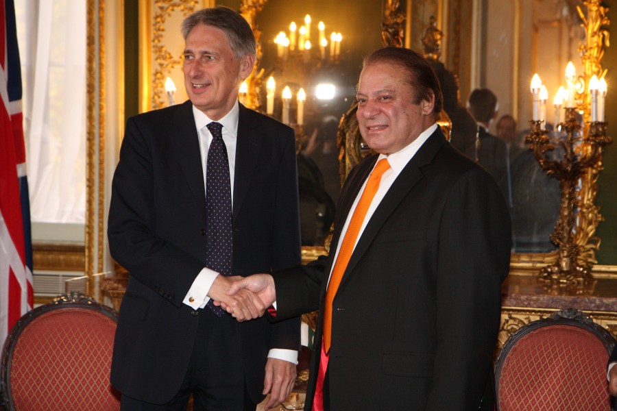 Philip Hammond meeting Nawaz Sharif, November 2014.