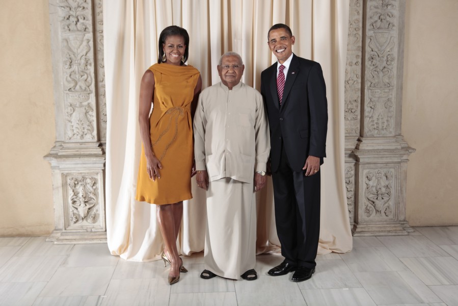 Ratnasiri Wickremanayake with Obamas