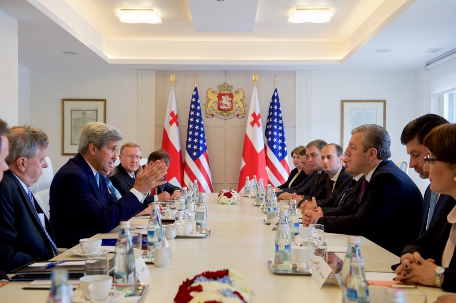 Secretary Kerry Addresses Attendees at the the U.S.-Georgia Strategic Partnership Commission Meeting including Georgian Prime Minister Kvirikashvili (27511137074)