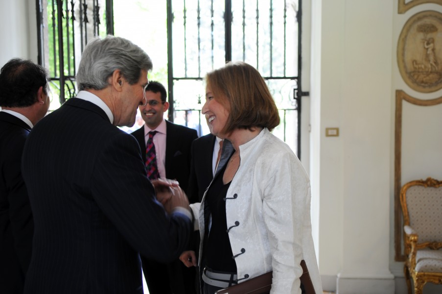 Secretary Kerry Greets Israeli Justice Minister Livni