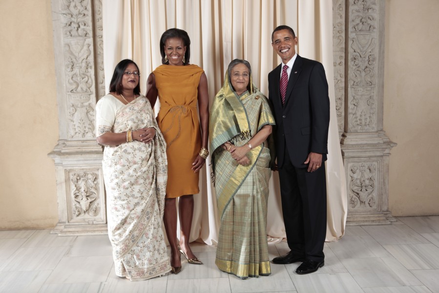 Sheikh Hasina with Obamas