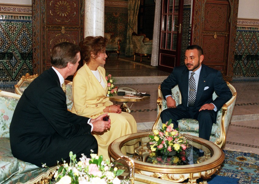 William Cohen and Janet Langhart Cohen meet with King Mohammed VI of Morocco