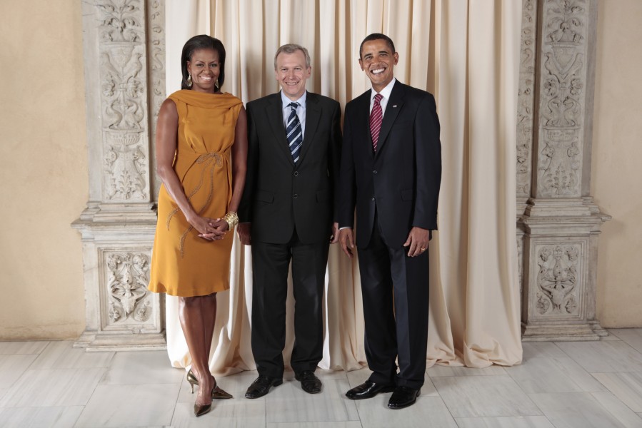 Yves Leterme with Obamas