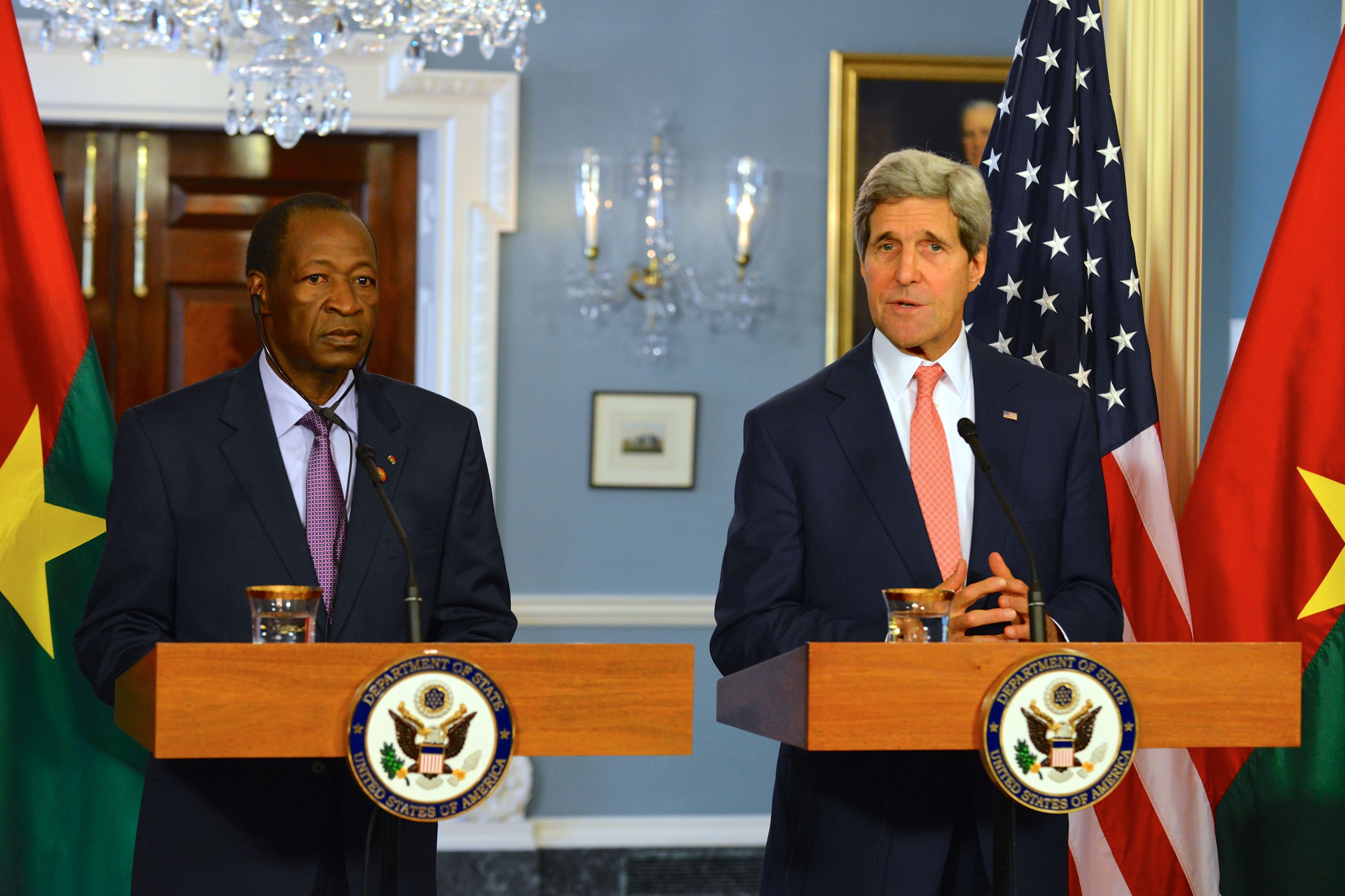 John Kerry with Blaise Compaoré 2014