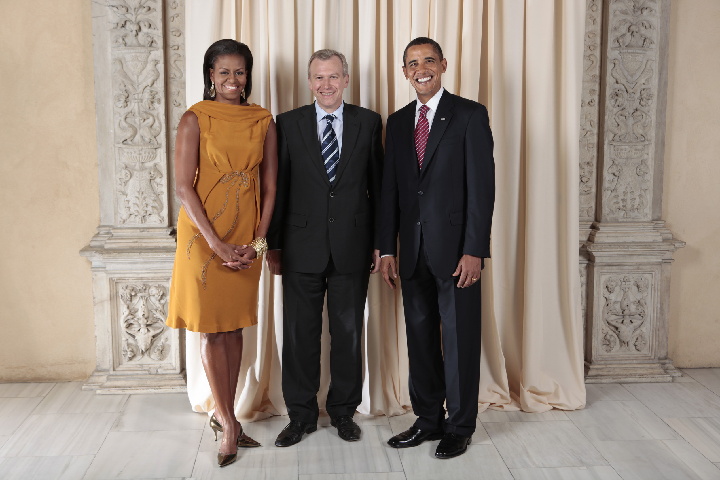 Yves Leterme with Obamas