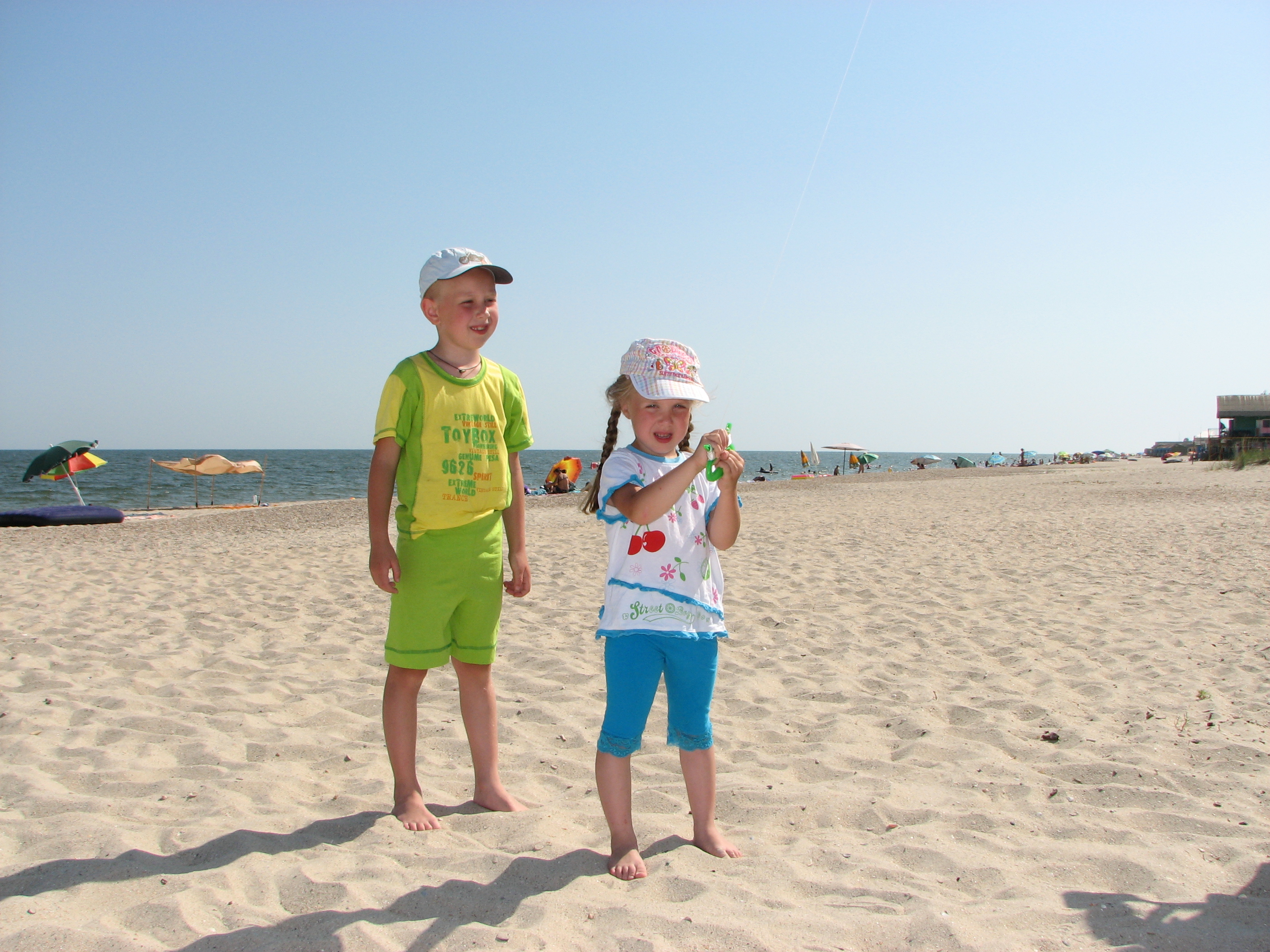 Kids on the Black Sea shore