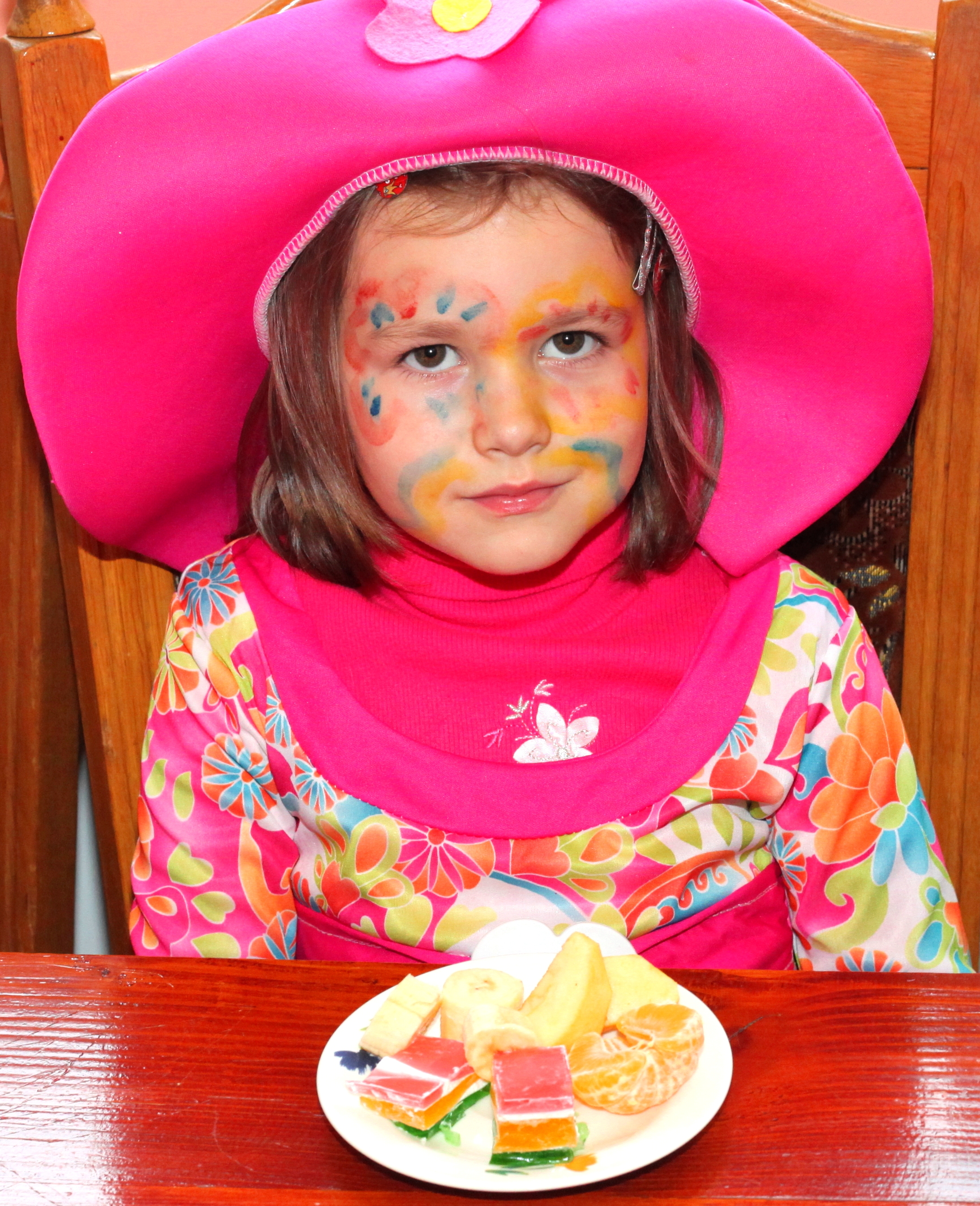 a cute amazing child girl in a Catholic kindergarten, photo 2