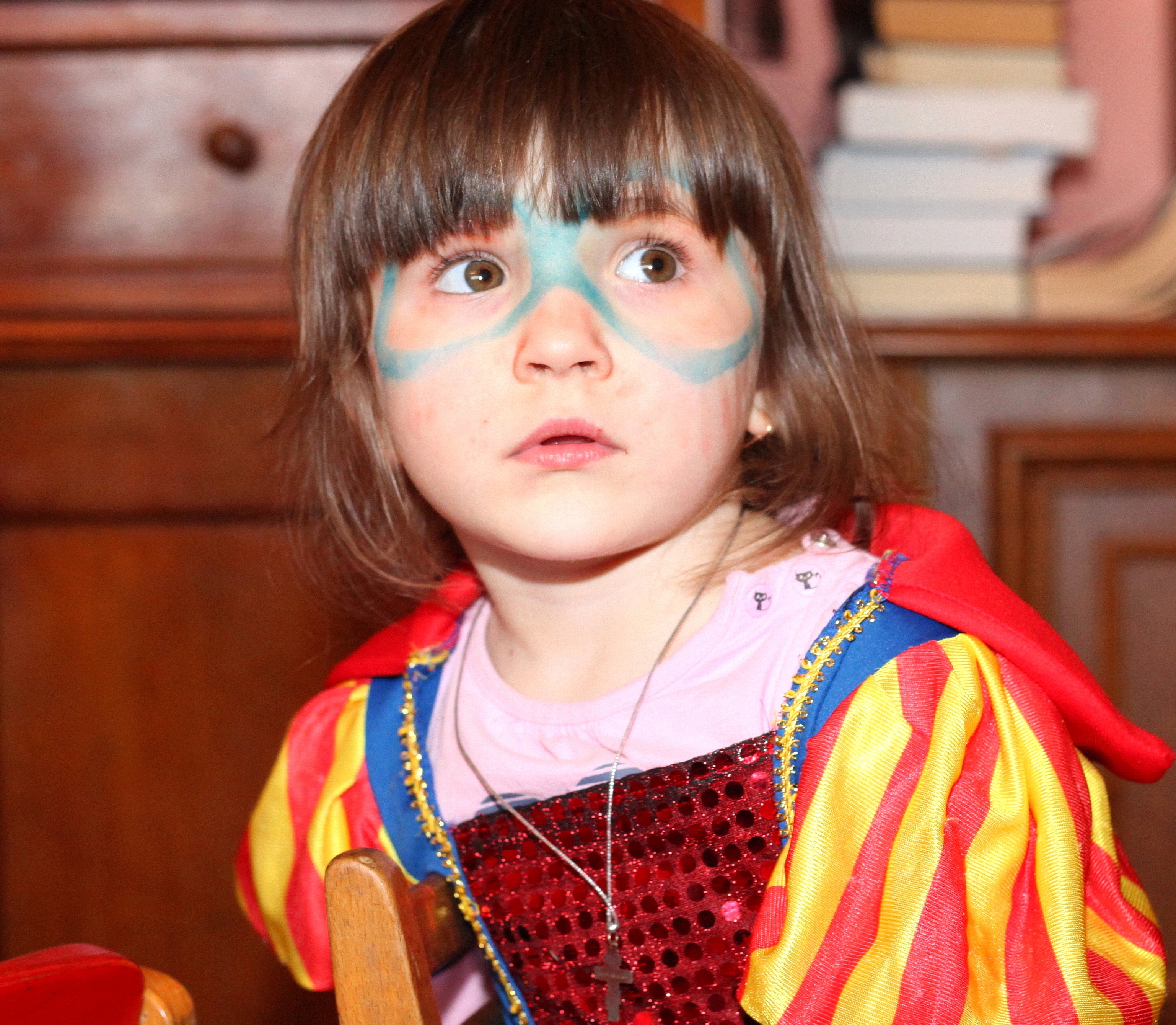 a cute amazing child girl in a Catholic kindergarten, photo 3
