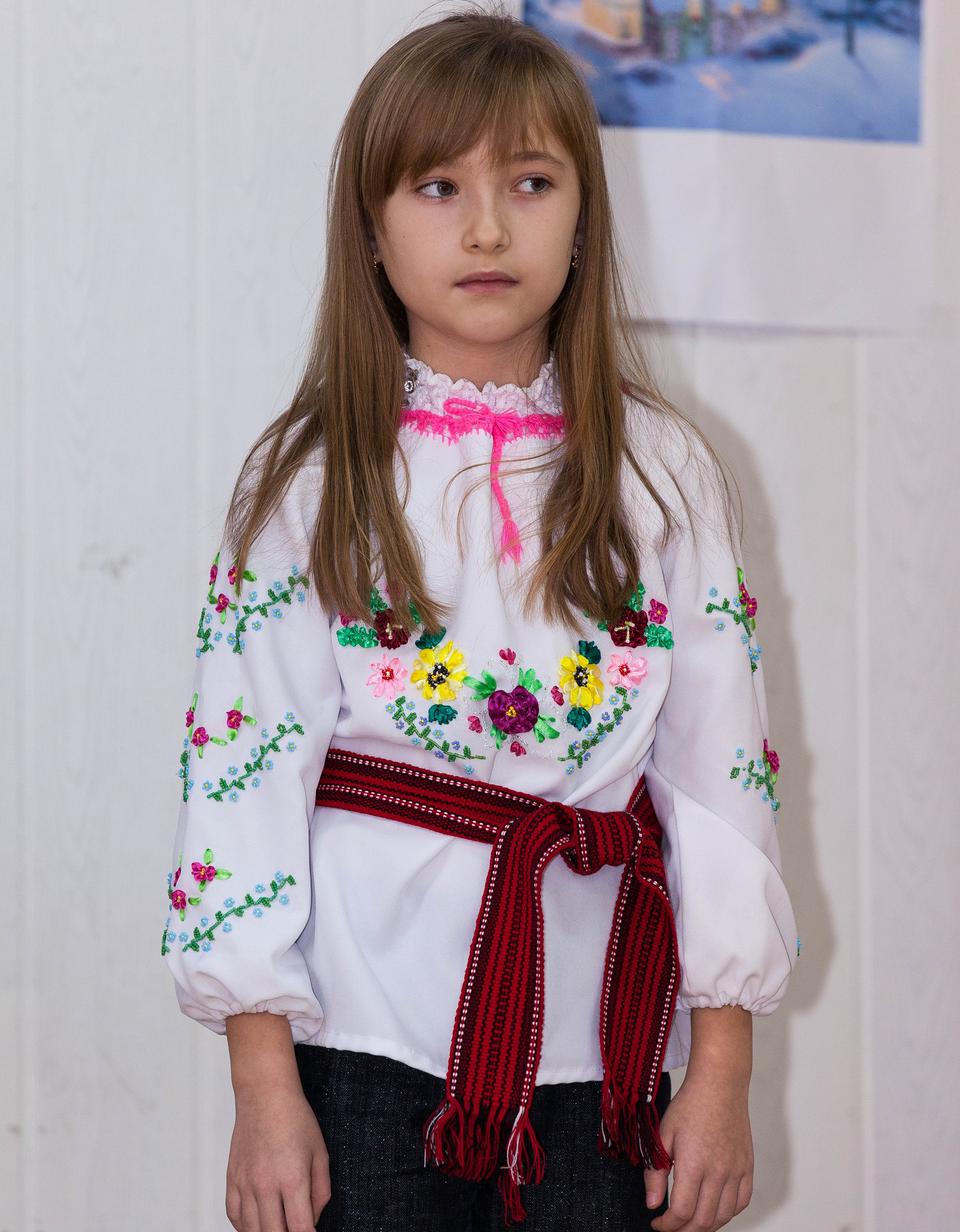 a young fair-haired schoolgirl photographed in December 2013