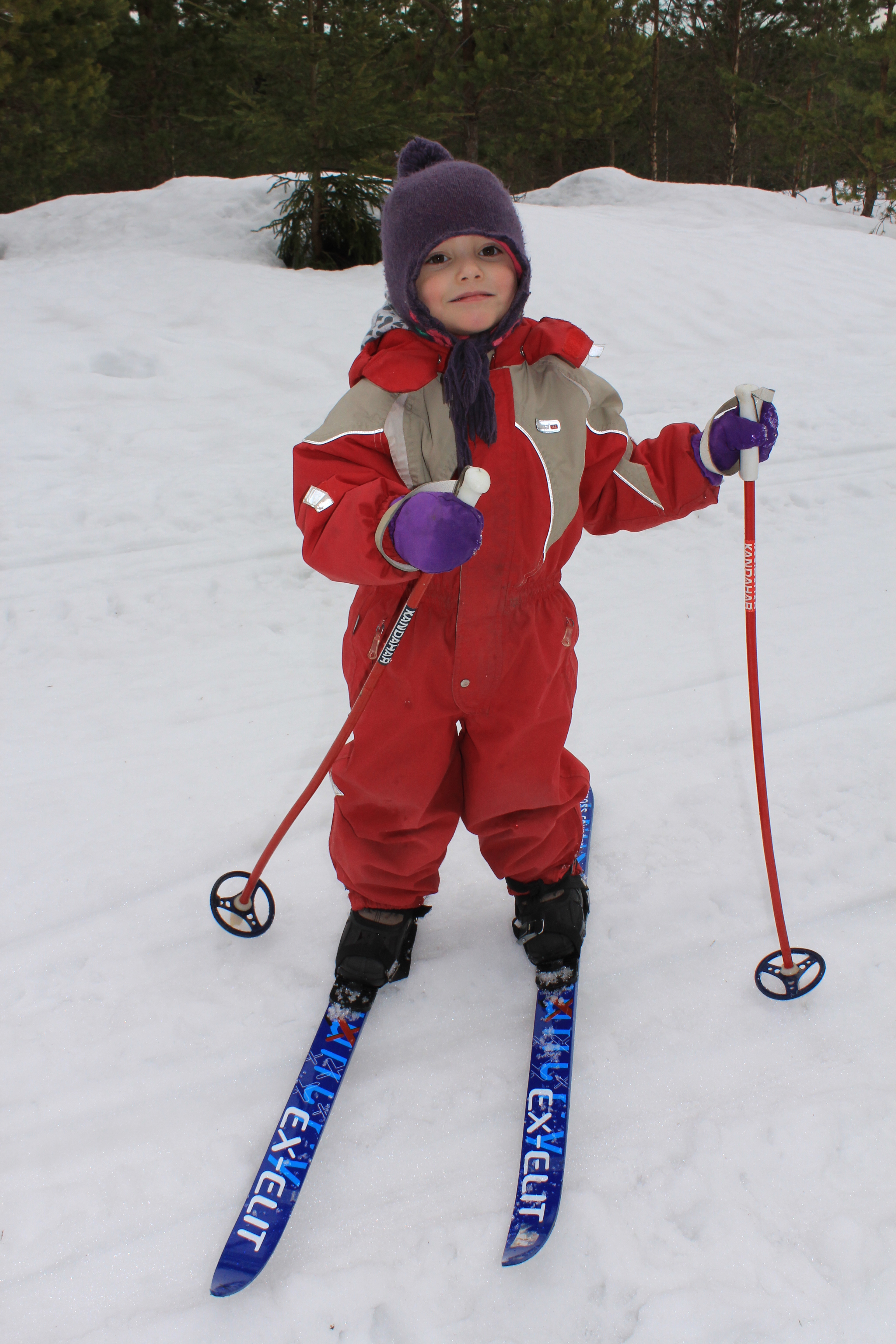 Barn på skitur