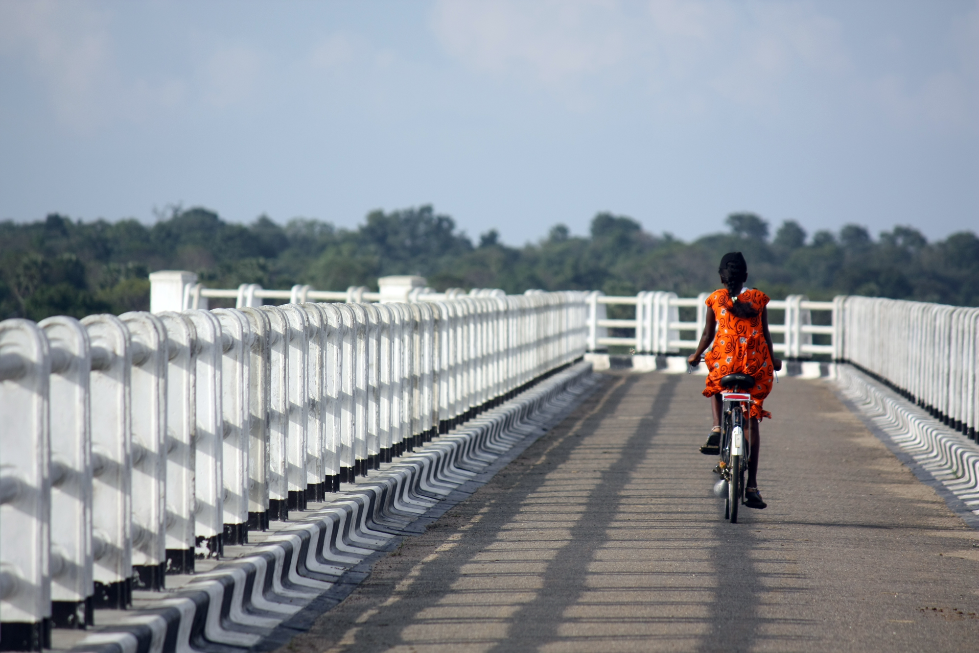 Bicycling Tamil girl, Batticaloa
